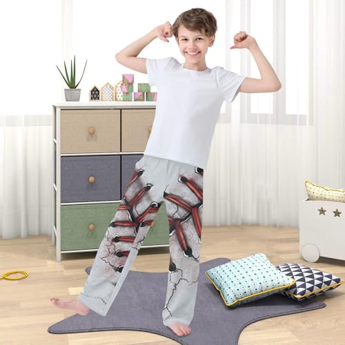 Pajama Pants Baseball Pattern Long Sleep Pants Lounge Bottoms3