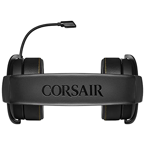 Headset Gamer Corsair HS60 Pro 7.1 Virtual Surround Com Adaptador USB - Preto e Amarelo CA-9011214-N