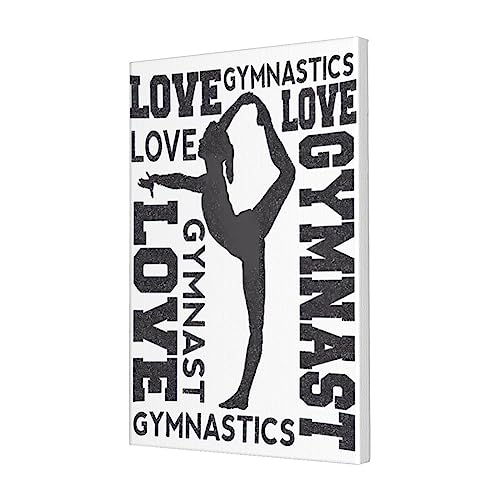 Impression sur toile Love Gymnastics QQLADY pour décoration murale de salon