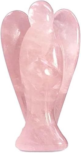 Earth Therapy Pocket Guardian Angel with Serenity Prayer Card - Pink Healing Stone Figurine - Rose Quartz Earth Therapy Pocket Guardian Angel with Serenity Prayer Card - Pink Healing Stone Figurine - Rose Quartz
