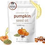 ALVORIA Pumpkin Seed Oil Capsules with Saw Palmetto – 3000mg Cold-Pressed Blend for Hair Growth, Prostate & Urinary Support – Non-GMO Herbal Supplement – 180 Softgels