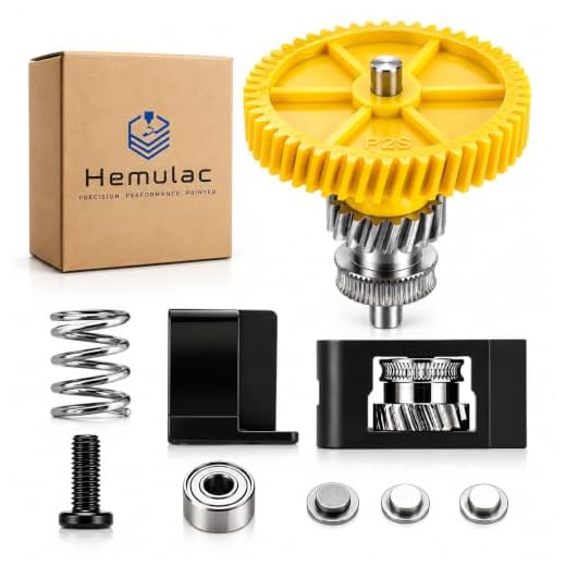 ⚡ Stainless Steel Extruder Gear Assembly Compatible with Bambu Lab P2S 3D Printer, Replacement Drive Gear Kit with Bearing Spring Screw for Filament Feeding Repair