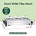 BELLA 4.5 Quart Triple Electric Buffet Server, Food Warming Tray & Slow Cooker - Brushed Stainless Steel Heated Serving Station for Parties & Catering