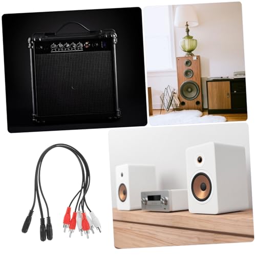 Adaptador de audio mini jack a dual macho 3 piezas miniatura 3
