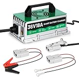 36V Forklift Battery Charger with 8 Protections 18AMP 36V Forklift Charger IP67 Waterproof Fully Automatic Smart Trickle Charging with 16ft Cable, for Floor Washers, Sightseeing Cars, Golf Carts