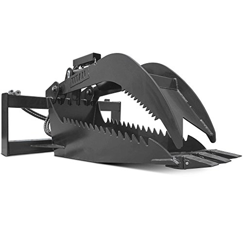 Titan Stump Bucket Grapple Attachment Extreme Duty 1/2" Steel Kubota Skid Steer