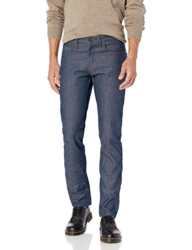Naked & Famous Denim Men's Superskinnyguy Black X Grey Stretch Selvedge Jeans, 36