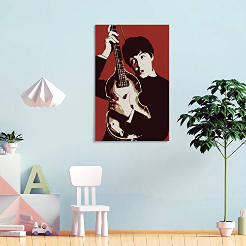 laoyinbi Paul Mc-Cartney Poster décoratif sur toile style rétro 40 x 60 cm - Les Beatles, Paul McCartney, John Lennon, RIngo Starr, George Harrison laoyinbi Paul Mc-Cartney Poster décoratif sur toile style rétro 40 x 60 cm – Image 5