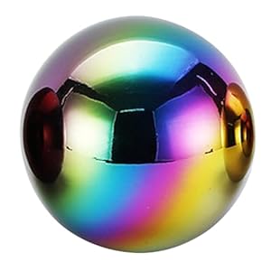 Weduspaty Gazing Ball Spiegel Gepolijst Glad Hollow Rvs Gazing Globe Reflecterende Decoratieve DIY Plated Gazing Ballen voor Garden Plaza, Kleurrijke Gazing Globe