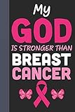 my god is stronger than breast cancer: breast cancer notebook journal, pink journal notebook for breast cancer survivors, fighters,and those who love them