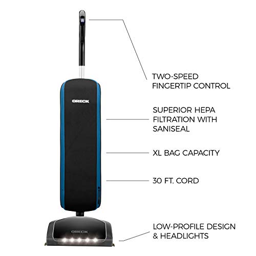 Oreck HEPA Upright Vacuum Cleaner, Lightweight Bagged Upright Vac, HEPA Media Filtration, Traps Debris and Locks in Dirt, Two Speed Control, Corded Vacuum Cleaners for Home Use by Oreck - Image 8