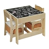 MULTIFUNKTIONAL: Die Kindersitzgruppe kann im Kinderzimmer, Spielzimmer, Kindergarten als Esstisch, Lerntisch, Schreibtisch, Spieltisch usw. eingesetzt werden