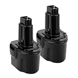 Joiry 2-Pack 7.2V 4000mAh Ni-MH Replacement Battery with Higher Safety & Longer Runtime - Compatible with Dewalt DW9057 DE9057 DE9085 DW920K DW920K2 DW925K DW925K2 DW968K