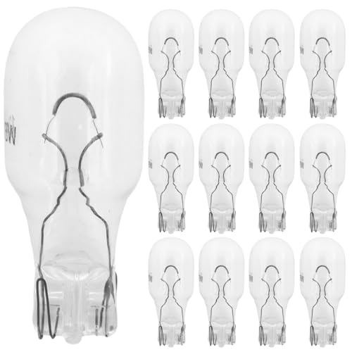 12Pcs 12V 18W T5 T10 Wedge Landscape Bulbs for RV Under Cabinet | Low voltage 12V, 18W. T5/T10 Wedge base. Ideal for Landscape, RV, Under Cabinet, and Camper Interior.Clear, Warm White.
