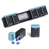 KOVIUU Weekly Pill Organizer Magnetic, Removable Pill Box 7 Day 1 Time a Day, Large Pill Case Travel, Week Once Daily Medication Dispenser, Medicine Container Holder for Supplement Vitamin, Blue