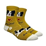 FineFit Women's My Pup Theme Novelty Dog Socks (Border Collie)