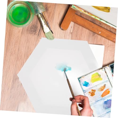 Lienzo hexagonal POPETPOP de madera estable con algodón absorbente pack de 3 lienzos para hobby 3