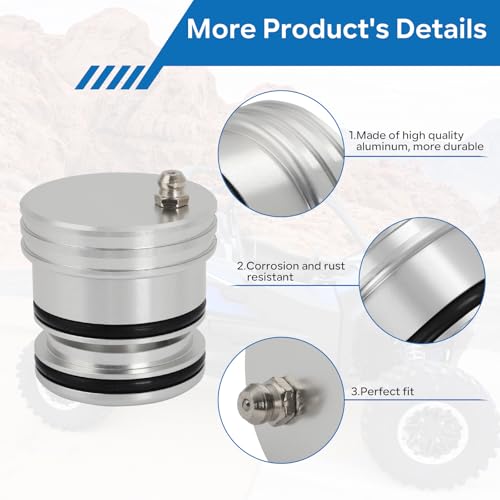 Image of Front Rear Wheel Bearing Greaser Tool Kit for Kawasaki Teryx KRX & KRX4 1000 - Aluminum Bearing Grease Injector with Double O-Ring Seals