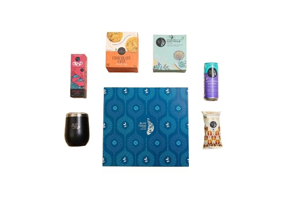 Blue Tokai Coffee Roasters New horizons Gift Hamper | Coffee Can, Cookies, Trail Mix, Instant Coffee | Premium Coffee Hamper-picture-25