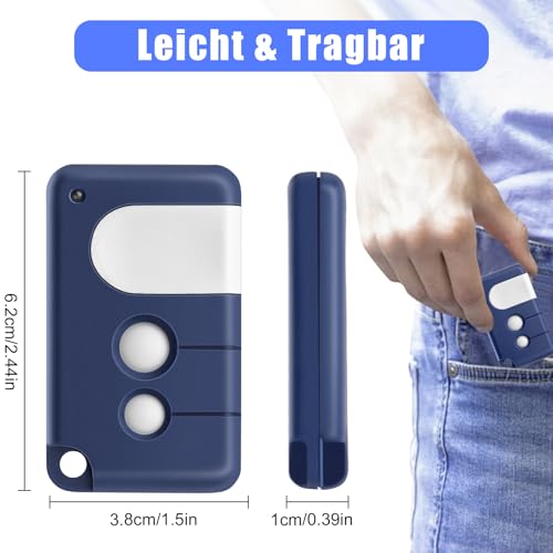 pepape 2 Stück Garage Handsender Kompatibel mit Chamberlain LiftMaster MotorLift 84335EML, 84333E, 94333E, 433,92MHz Garage Fernbedienung Handset für MotorLift ML500, ML700