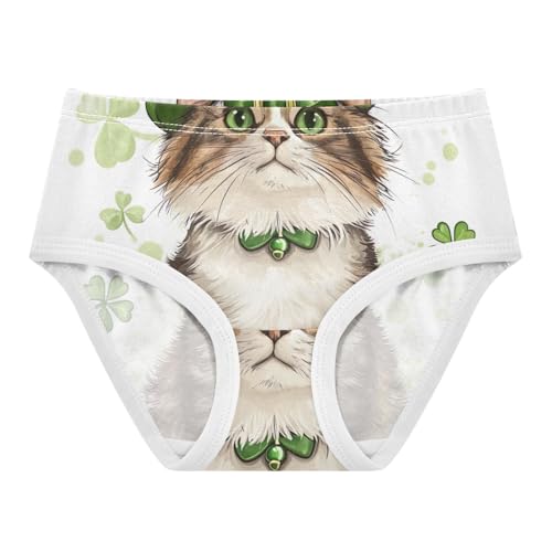St Patrick Day Cute Cat Panties Little Girl Girls Underwear Toddlers Cotton Personalized Briefs Girls Undies 2t