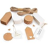 ❤️【HOCHWERTIGES HANDWERK】200PCS Geschenkanhänger sind aus stabilem Kraftpapier, die ein 50pc weißes rundes Tag, 50pc weißes Herz Tag, 50pc Rechteck Tag, 50pc braunes Rechteck Tag, und kommen mit 30 Meter dauerhafte natürliche Jute Schnur, Beide Kraftpapier Tags und Jute Seil sind sehr langlebig haben die beste Prägung Stärke, so können Sie sie mit confidence.You können den richtigen Stil nach dem Anlass zu wählen.