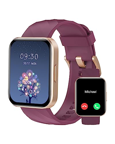 RUIMEN Reloj Inteligente Mujer Hombre con Llamada,1,85″ Smartwatch con Pulsómetro,Podómetro,Oxímetro,Monitor Sueño,Esfera de Reloj Personalizada,Impermeable IP68 Pulsera de Actividad para iOS Android