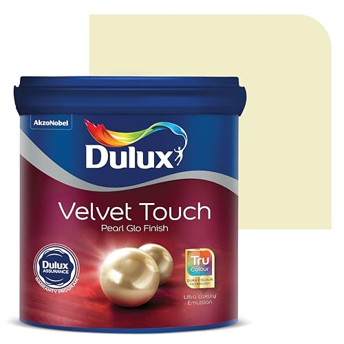 Dulux Velvet Touch Pearl GLO Interior Emulsion Paint (1L, Barely Green) – Luxurious soft-sheen wall paint, highly durable, washable, rich, intense colors, with 6-year warranty