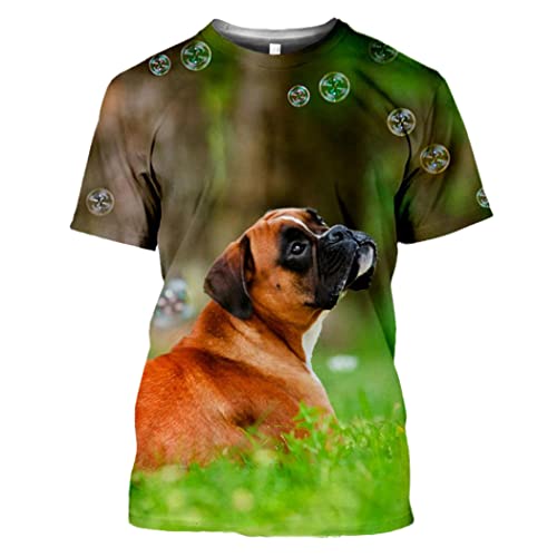 T-shirt homme imprimé 3D à col rond stretch et décontracté