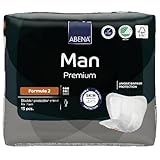 Abena Man Formula 2 Incontinence Pads for Men, Eco-Labelled Mens Incontinence Pads, Extra Protection, Breathable & Comfortable with Fast Absorption, Discreet - 700ml Absorbency, 15PK