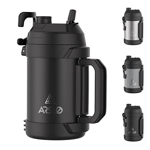 Arslo Sports Water Jug - Large Water Bottle - Large Insulated Stainless Steel Water Jug For Gym, Workouts, Basketball, Baseball, Football, Soccer - Keep Water Cold For Up To 24 Hours - 108Oz, Black #TOP17