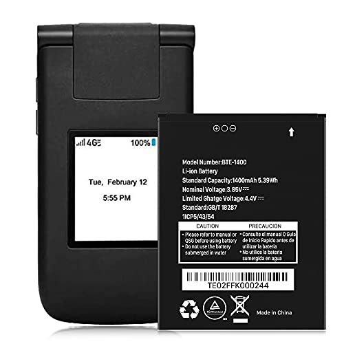 BTE-1400 Battery,High Capacity Replacement Battery for Verizon Orbic Journey V RC2200L 4G LTE Flip BTE-1400