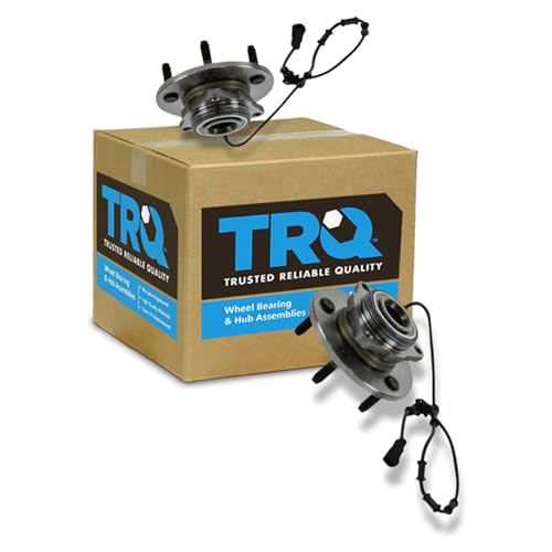 Image of TRQ 2 Piece Front Wheel Bearing & Hub Assembly Set Compatible with 2002-2005 Dodge Ram 1500