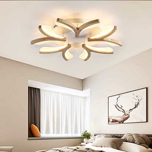 Plafoniera LED Dimmerabile Camera da letto Lampada Moderno Forma di Fiore Design Lampadario Con Telecomando Paralume in Acrilico Per Bambini Soggiorno Tavolo da Pranzo Decor Lampada da Soffitto (Nero