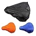 Eiito Housse de Pluie Selle Trois Couleurs Trois pièces (Noir Bleu Orange), Vélo étanche Housse de Siège avec Poche de Stockage