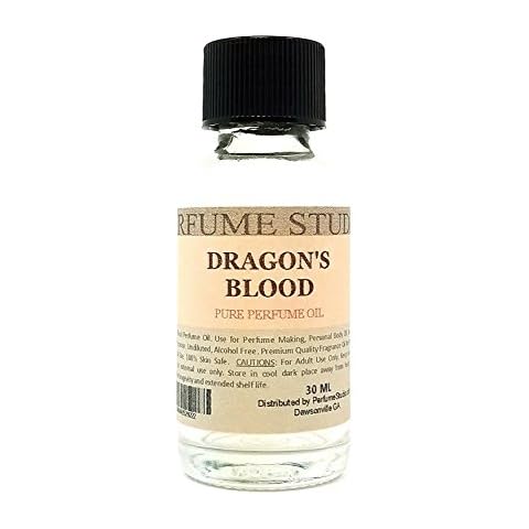 Dragon's Blood Perfume Oil for Perfume Making, Personal Body Oil, Soap, Candle Making & Incense; Splash-On Clear Glass Bottle. Undiluted & Alcohol Free (1oz, Dragon's Blood Fragrance Oil) Cover