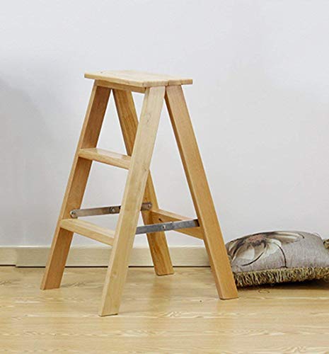 Tabouret d'échelle en bois de chêne pour attraper les objets en cuisine - 3