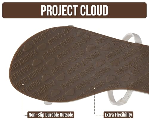 Image of Project Cloud Summer Sandals for Women with Memory Foam Insole (Transition) | Memory Foam Insole; Beach Flip Flops; Non-Slip Sole; Lightweight Double Straps; Summer Sandals for Women; Everyday Comfort