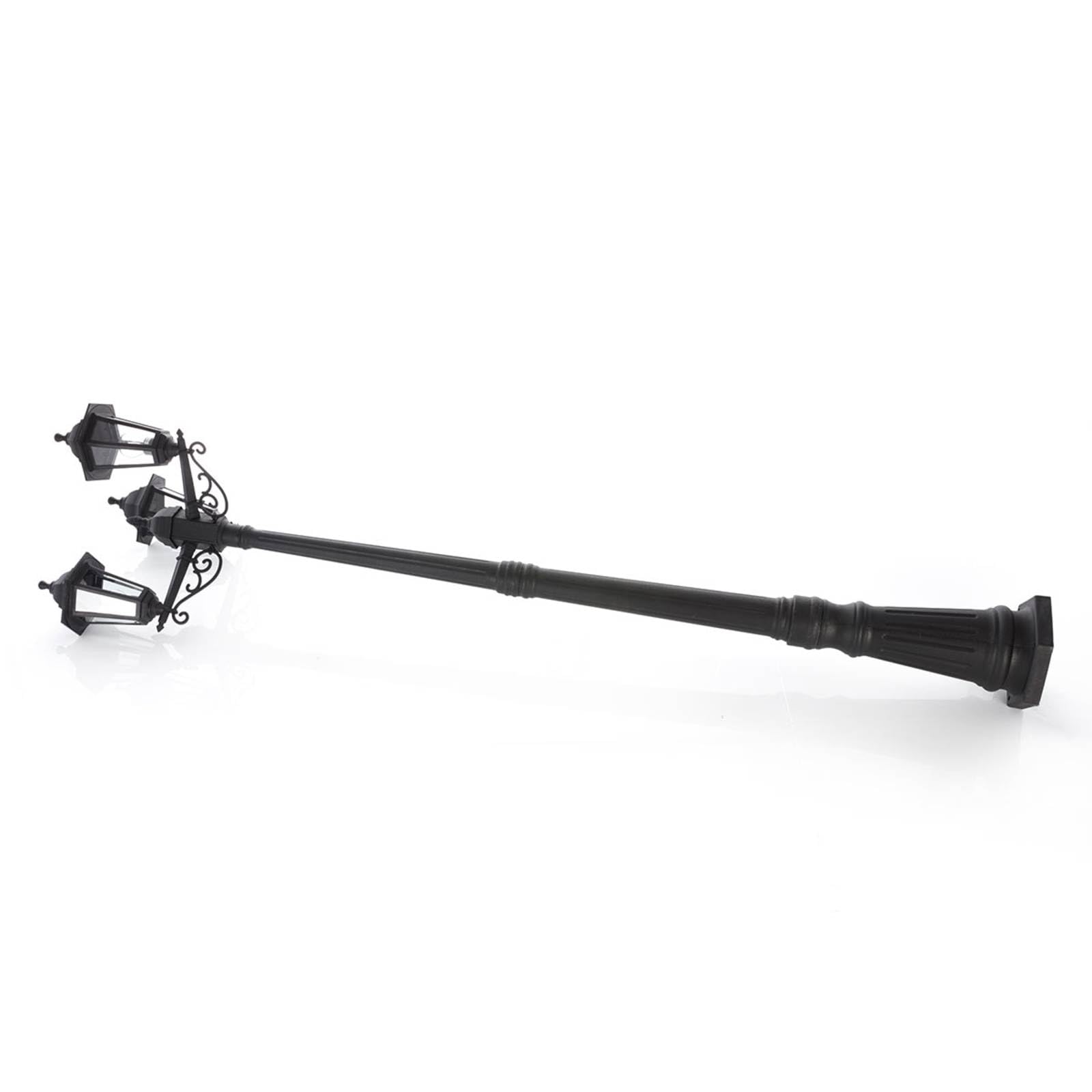 Farola exterior Nane en Negro hecho de Plástico (3 llamas, E27) Lindby | candelabro lámpara para