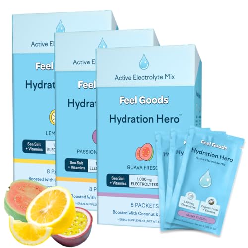 Feel Goods Hydration Hero, Variety Pack, 1,000mg Electrolytes Powder, Sugar