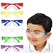 BISON LIFE Kids Protective Safety Glasses | Impact and Ballistic Resistant Lens, Clear Polycarbonate Lens Color Temple, Child Youth Size (Box of 12 Colors - Variety Pack)