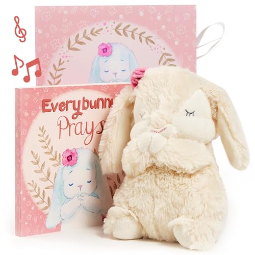Image of Tickle & Main Everybunny Prays The Praying Musical Bunny, 7 Inches, Ideal Baptism & Easter Gifts for Girls, Babies & Toddlers, Pink