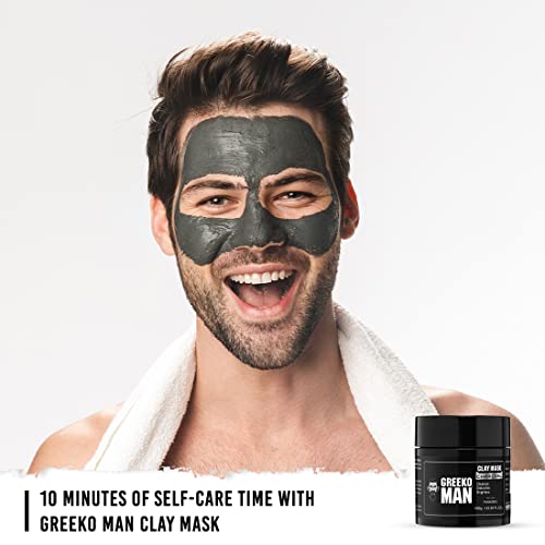 Greeko Man Charcoal Clay Mask For Healthy, Glowing, And Refreshing Skin - 100 G #TOP5