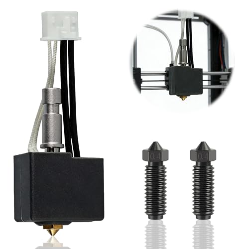 Hotend Kit für Anycubic Kobra S1 - Upgrade mit 2x 0 4 mm Hartstahl-Düsen | Plug & Play | Kompatibel mit Anycubic Kobra S1/S1 Combo 3D - DruckerPLA ABS TPU Nylon Filamente
