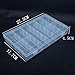 Plastic Organizer Box with Dividers | 36 Compartment Organizer | Clear Organizer Box for Bead Storage, Letter Board Letters, Fishing Tackle, Jewelry, Screws 10.8
