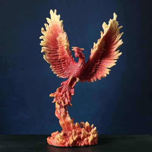 Phénix en résine Veronese Design de 16 cm peint à la main - 3