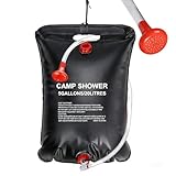 Thotvend Solar-Duschtasche, 20 l, tragbar, schnelles Aufheizen 45 °C in 30...