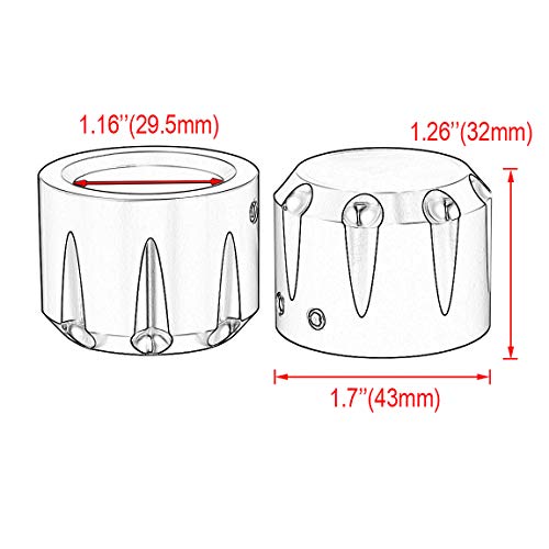 Pbymt Chrome Front Axle Nut Cover Cap Compatible For Harley Softail Electra Road Street Glide Sportster 2002-2023 #TOP1