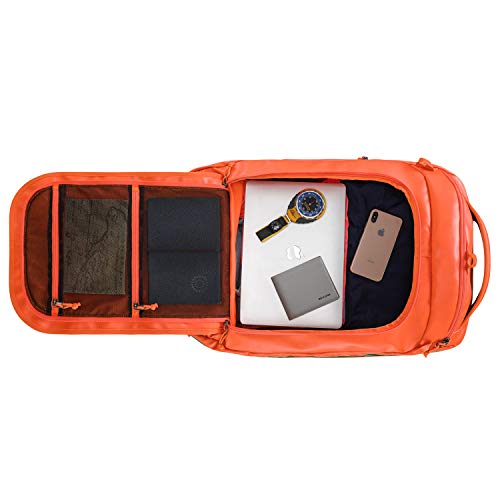 Gonex 80L Water Repellent Duffel Bag Backpack Outdoor Heavy Duty Duffle Bag with backpack straps for Hiking Camping Travelling Cycling for Men Women Orange