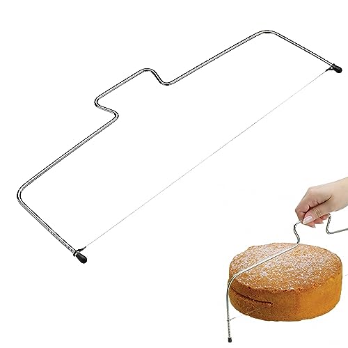 Aidi Professional Cake Cutter Adjustable Wire Straight Cake Slicer/Leveler Stainless Steel Cake Cutter Tool for Birthday/Party Cakes